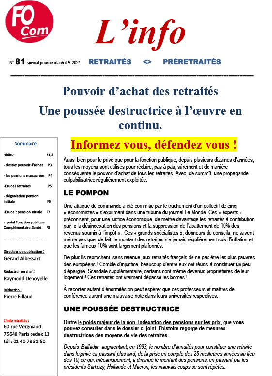 L'inFO retraités 81